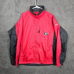 Columbia University of Georgia Jacket Mens M Packable Red Black‎